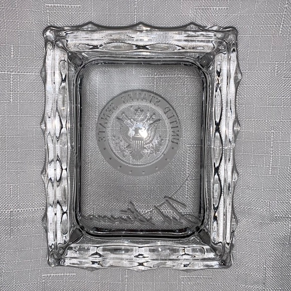 RARE Vintage United States Senate Glass Ashtray Ted Stevens Collectible - Picture 3 of 9